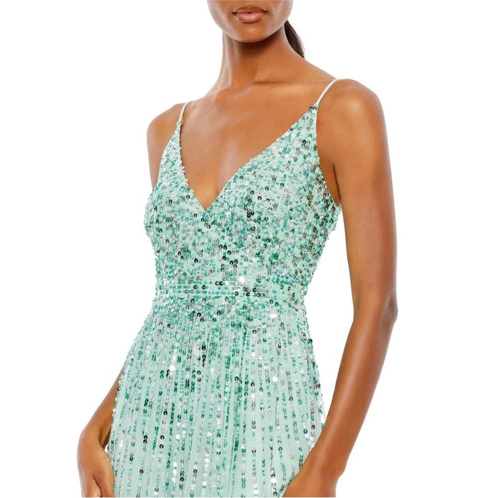 Mac Duggal Mint Sequin Gown